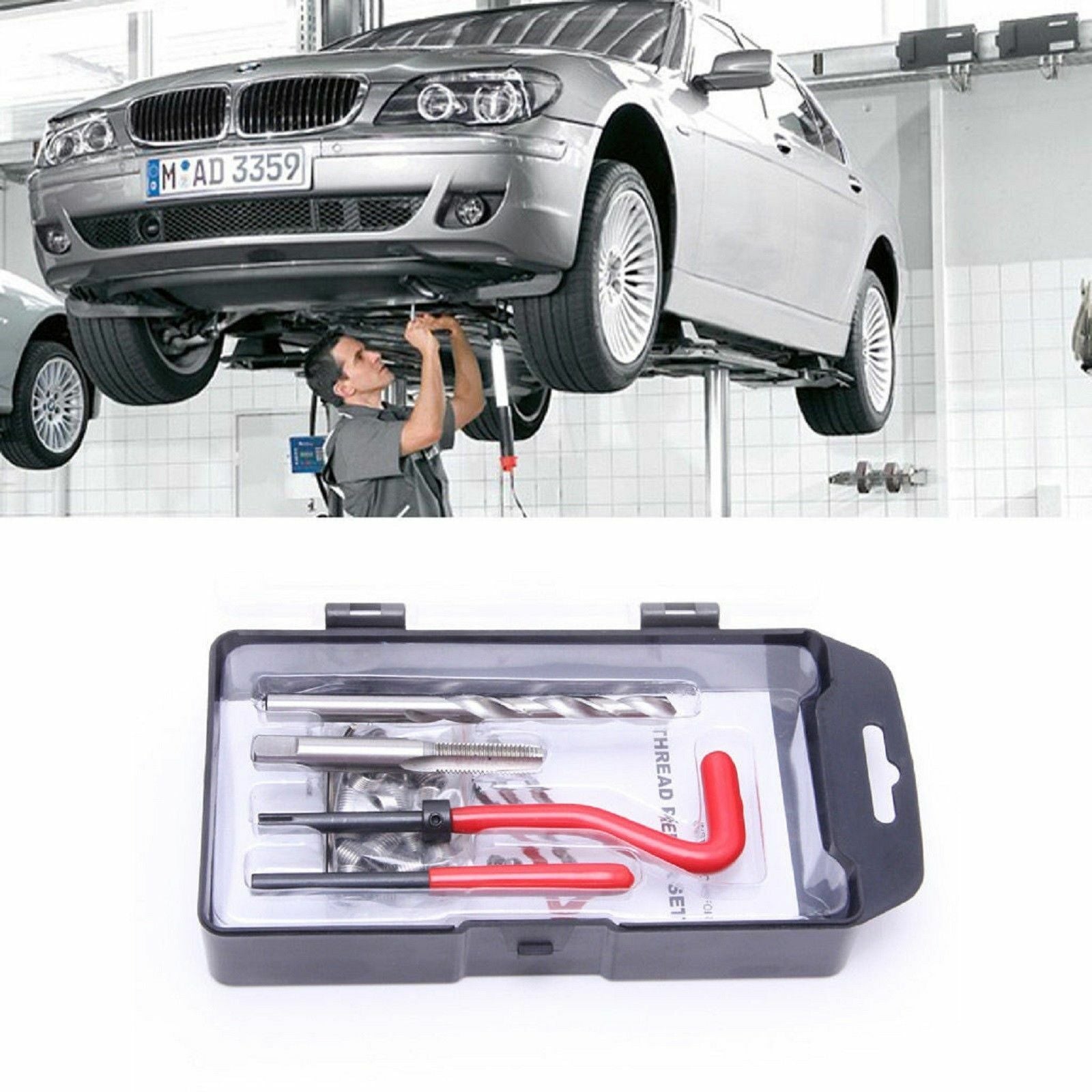 Car Thread Repair Kit M10X 1.25 X13.5MM Auto Tool Helical Coil Set