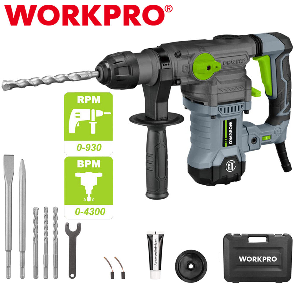 WORKPRO 12.5AMP SDS-Plus Rotary Hammer Drill by WORKPRO