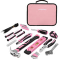 100Piece Pink Tool Kit Pink Tool Set Household Tool Kit with Easy Carrying Pouch
