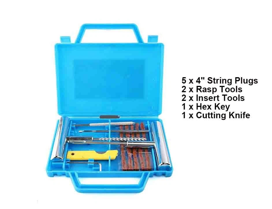 Tire Repair Kit Puncture Fix Tools Plug Rasper, Probe Needle, Seals