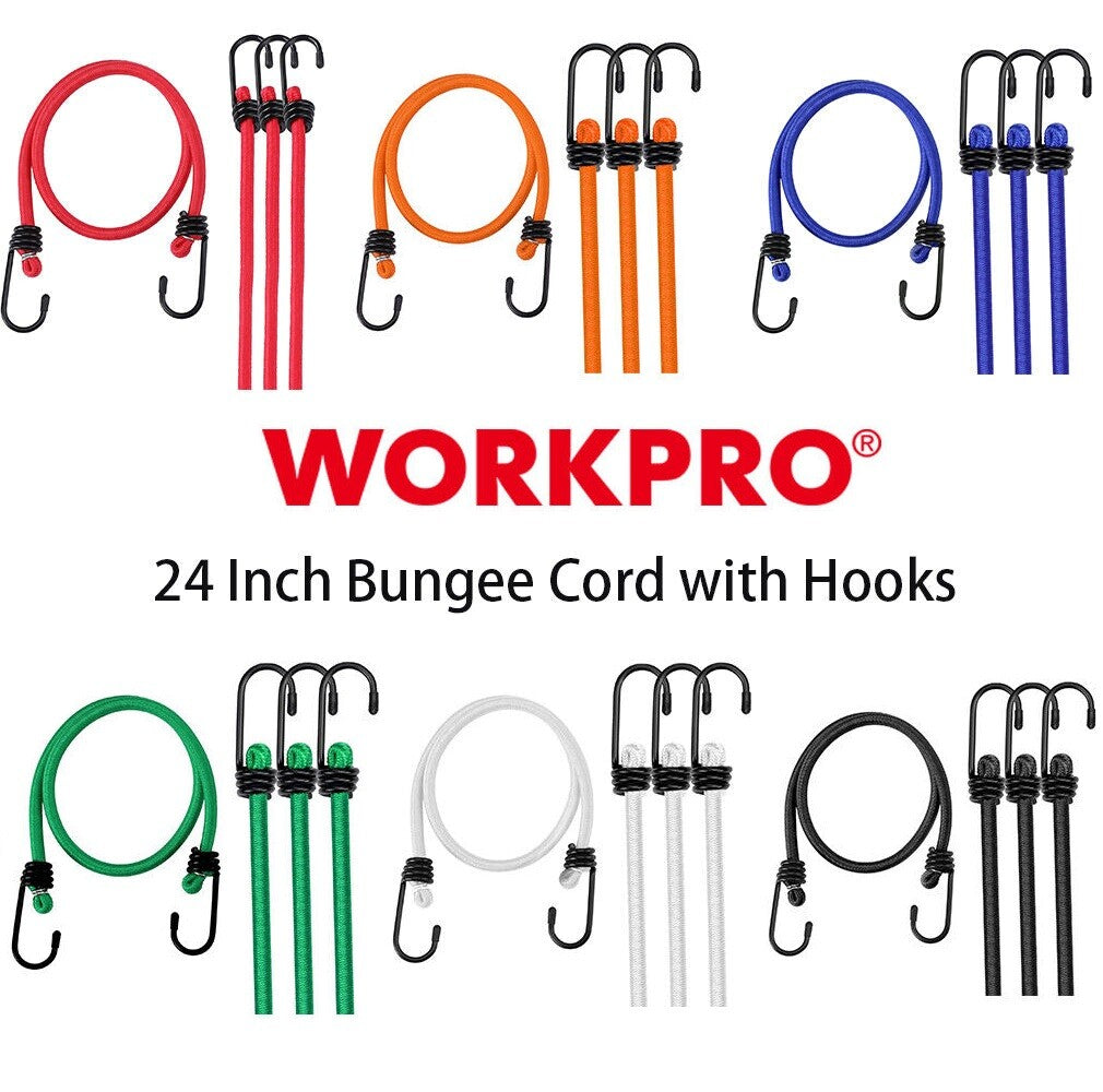 WORKPRO 4PC 24" Bungee Cord Set by WORKPRO
