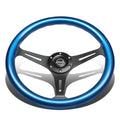 Nrg Innovations St-015bk-bl 35cm 2" Deep Dish Blue Colored Wood