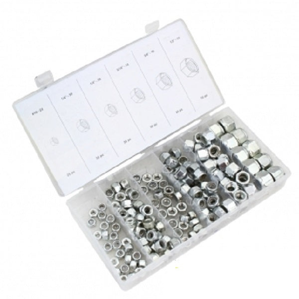 150pc Nylon Lock Nut Assortment - Hardware Kit