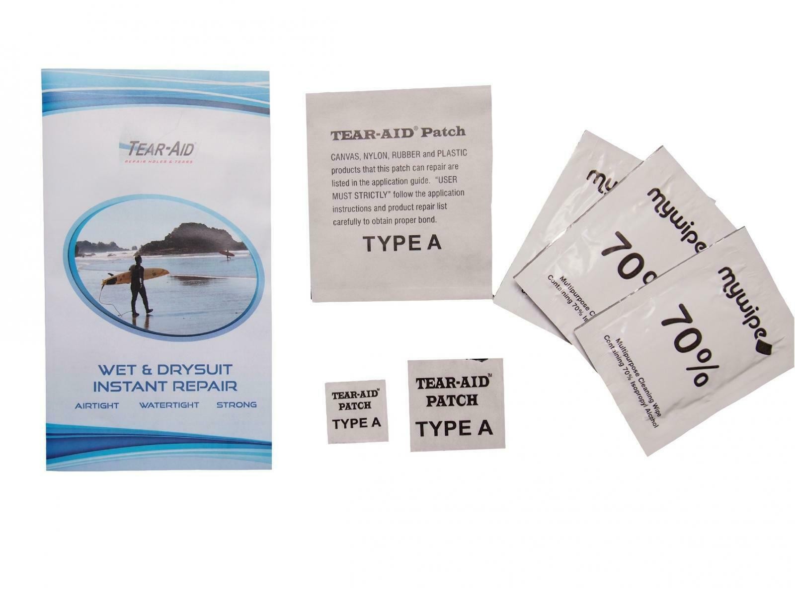 Tear Aid Wetsuit Instant Repair Patch Kit Type A x 3 Drysuit Wellies