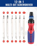 WORKPRO 12-in-1 Ratcheting Multi-Bit Screwdriver Set by WORKPRO