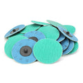 50 Pack - 3" 40 Grit Zirconia+Grind Aid Quick Change Sanding Discs