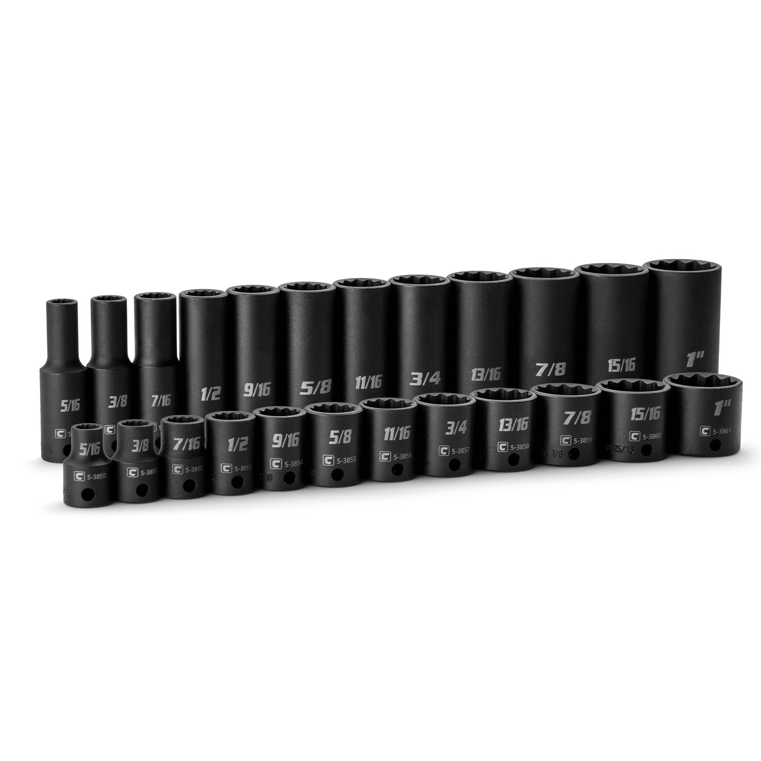 Capri Tools 3/8-Drive Impact Socket Set 24-Pc Sae