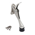 Non-slip Foot Operated Door Stopper Heavy Duty Zinc Alloy Silver Kick