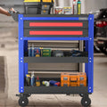WORKPRO 28" Heavy Duty 2-Drawer Rolling Tool Cart Utility Cart Storage Organizer