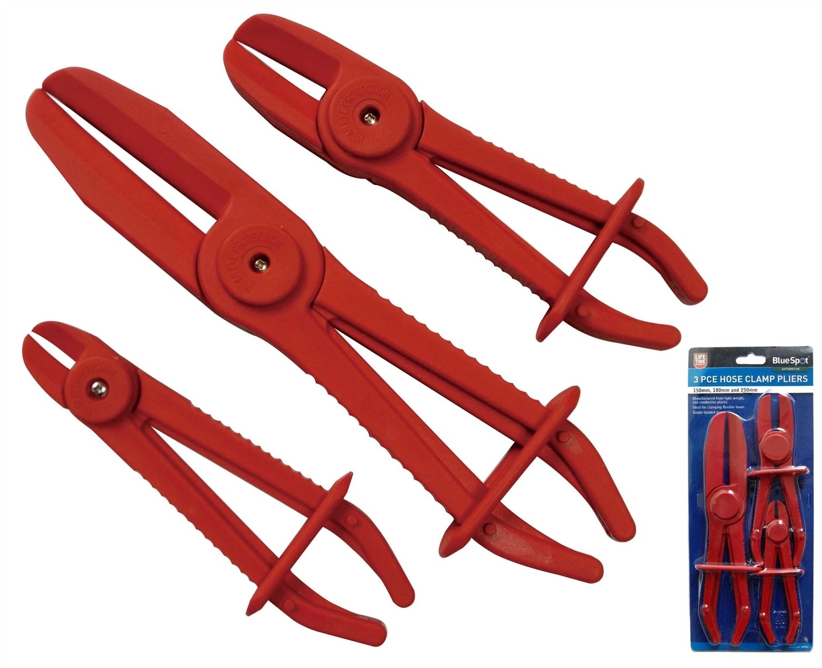 Bluespot Flexible Hose Clamp Set Clamping Pliers Radiator Brake Fuel