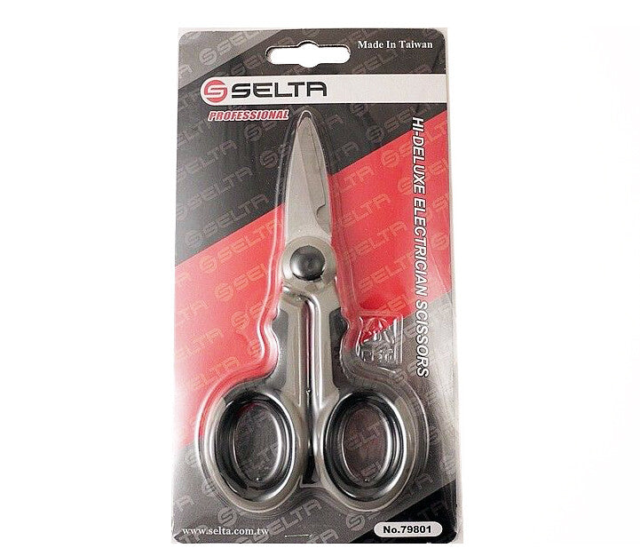 Selta Taiwan Hi-Deluxe 125mm Stainless Steel Electrician Scissors