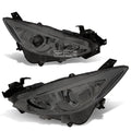 Fit 2014-2016 Mazda 3 Pair Smoked Housing Clear | Built Supply Co