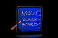 Neon Illuminating Blackboard W/ Marker Pen Back Lit Promotion Sign