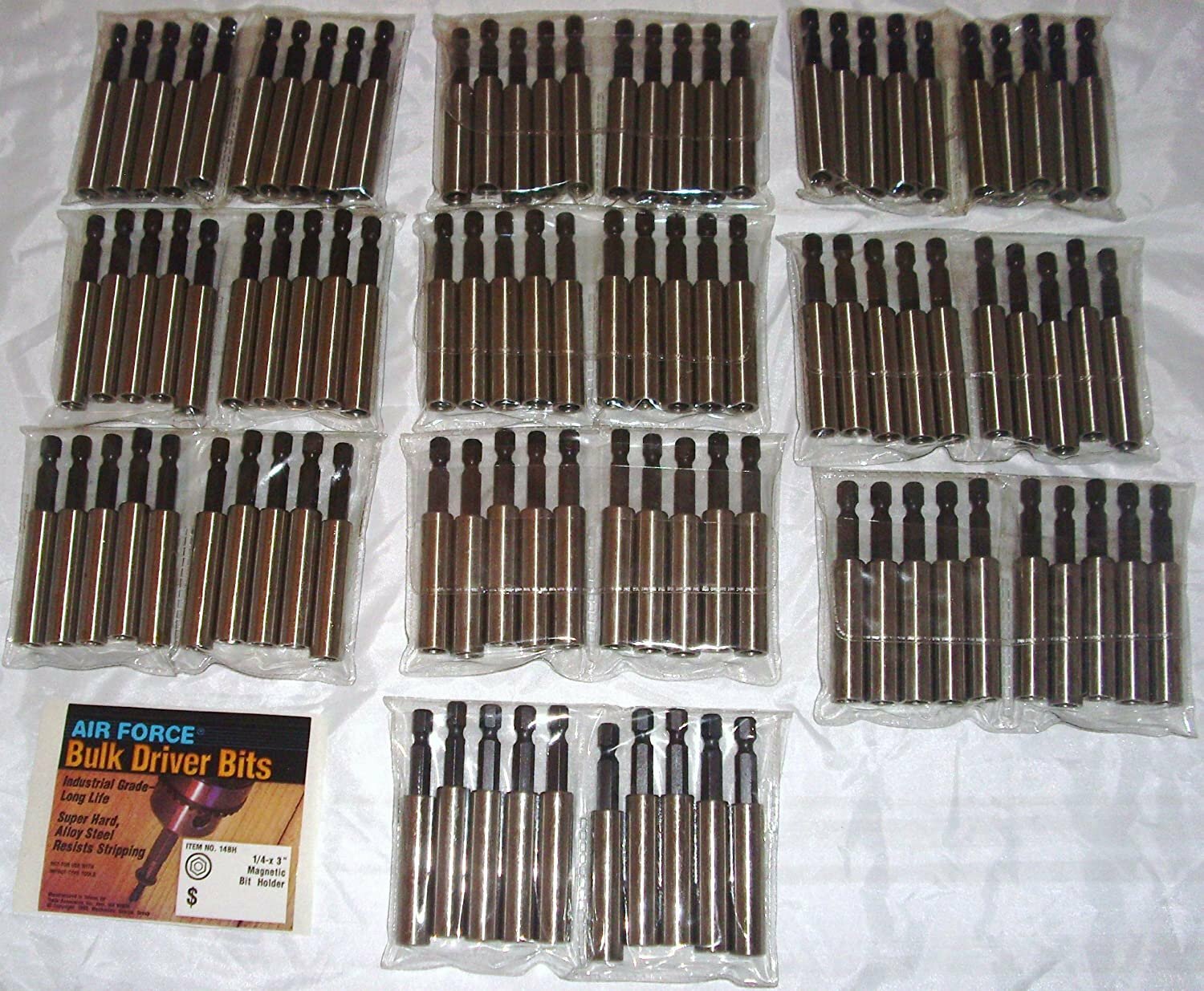 1/4" Magnetic Bit Holder Set 100 Piece by AIR FORCE