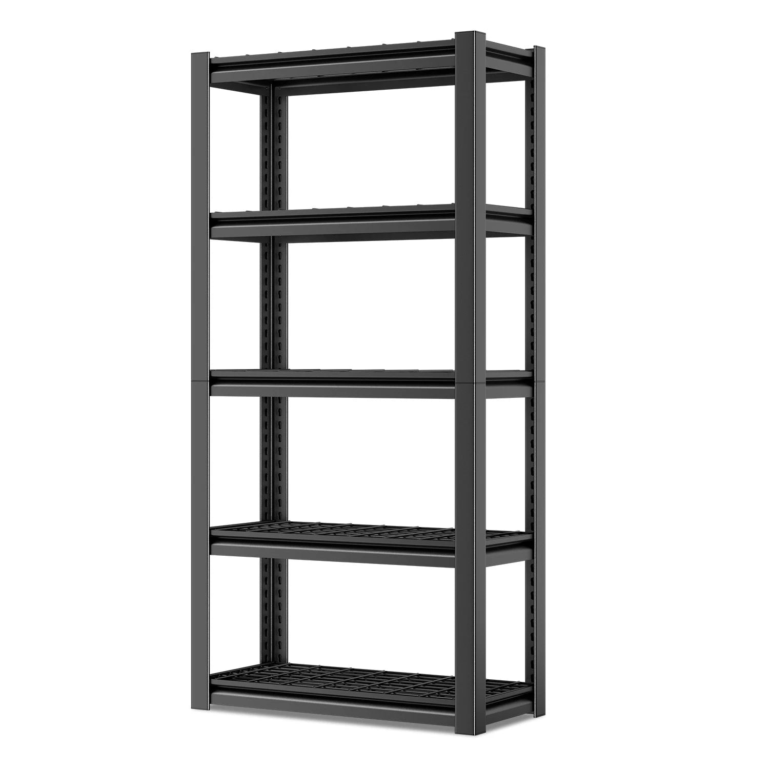 35.4W X 15.7d X 72h 3000 Lbs Black Steel 5 Tier Heavy Duty Wire