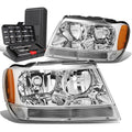 For 1999-2004 Grand Cherokee Pair Chrome/amber | Built Supply Co