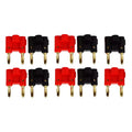 Gold Dual Banana Plugs 4mm Screw Type For Speaker Wire 12 Awg No