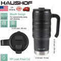 HAUSHOF 24 oz Travel Mug Insulated Tumbler Stainless Double Wall