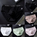 Men's Ice Silk Briefs Solid Color Comfortable Underpants 3d Pouch