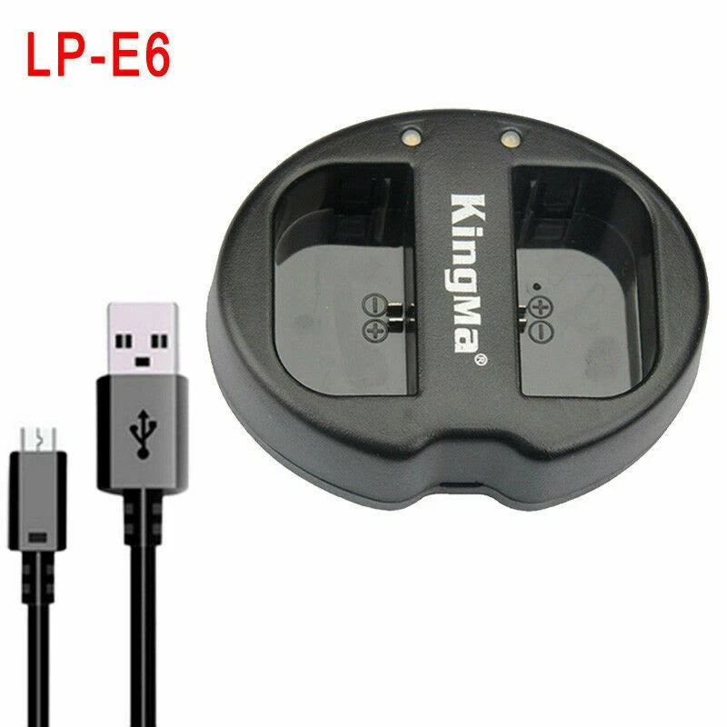 New Dual Channel Battery Charger For Canon 5d2 5d3 5d4 70d 60d 80d 7d