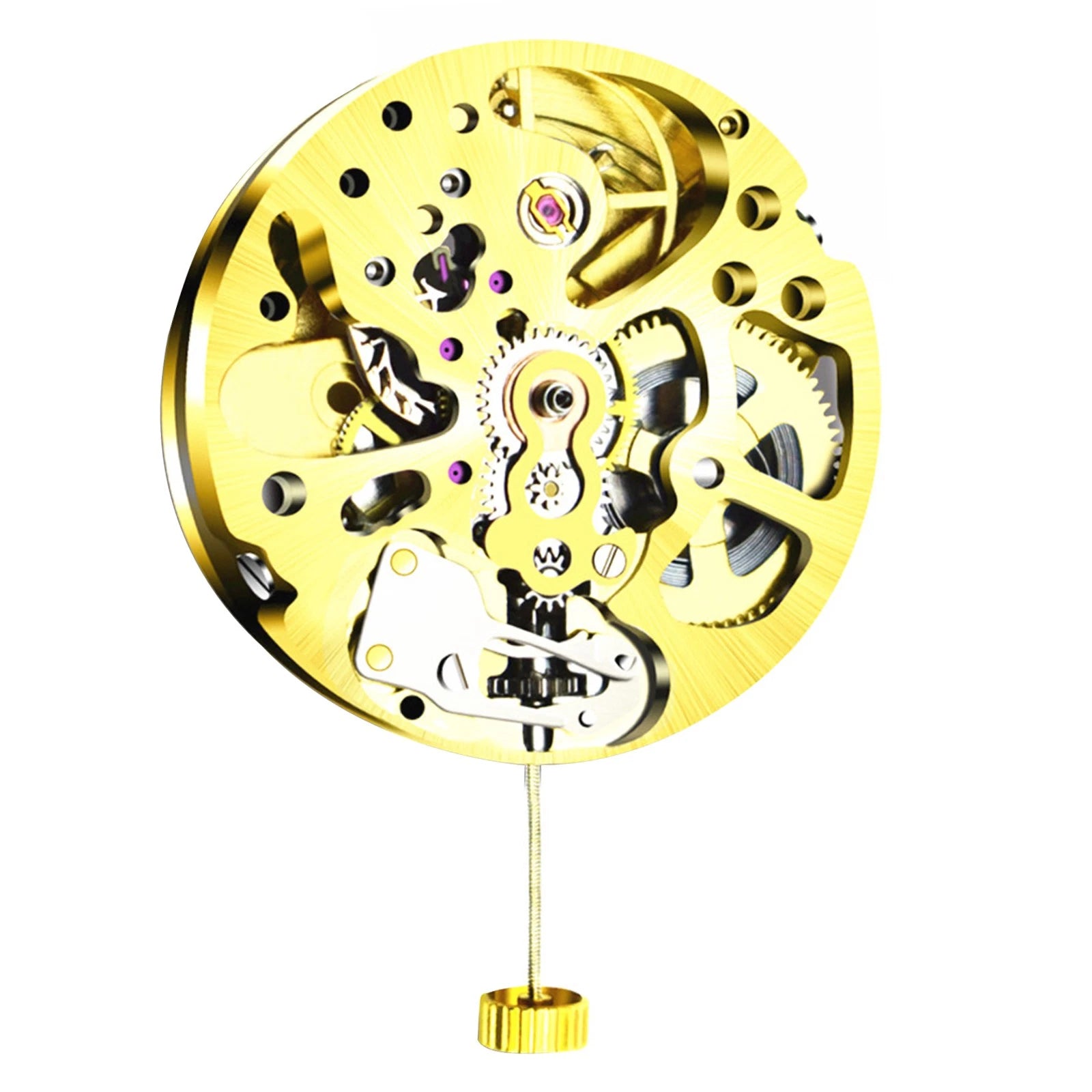 27mm 17-jewel Skeleton Automatic Mechanical Watch Movement 5.96mm