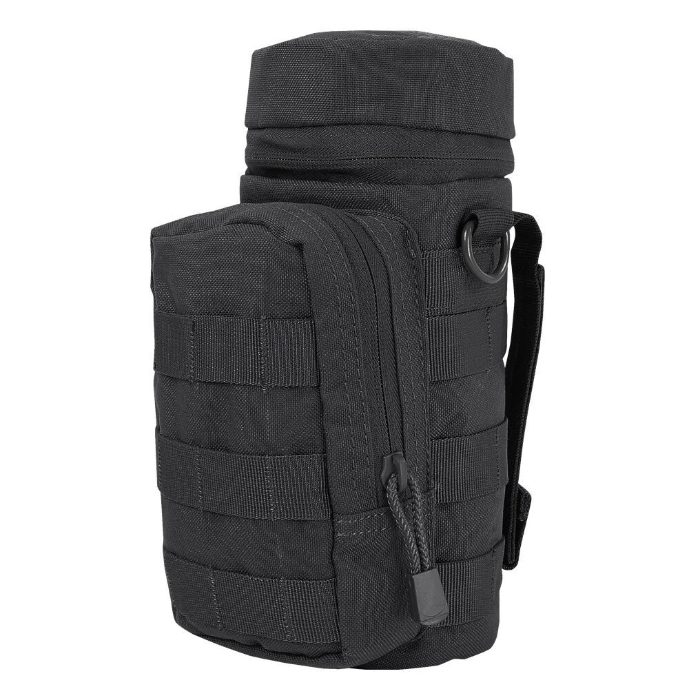 Molle Water H20 Hydration Utility Pouch Water Bottle Carrier - Black