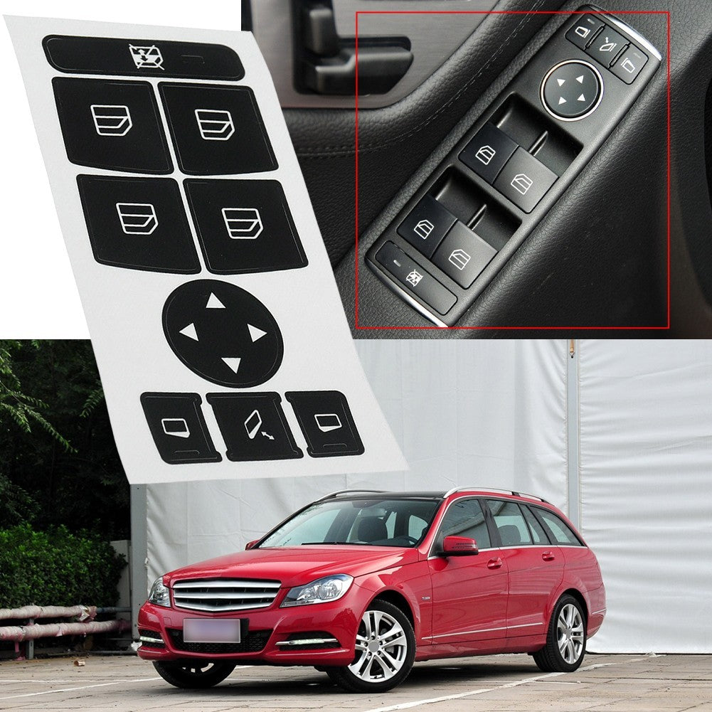 Button Repair Sticker Switch Knob Repair Sticker Brand New Front Matte Black PVC