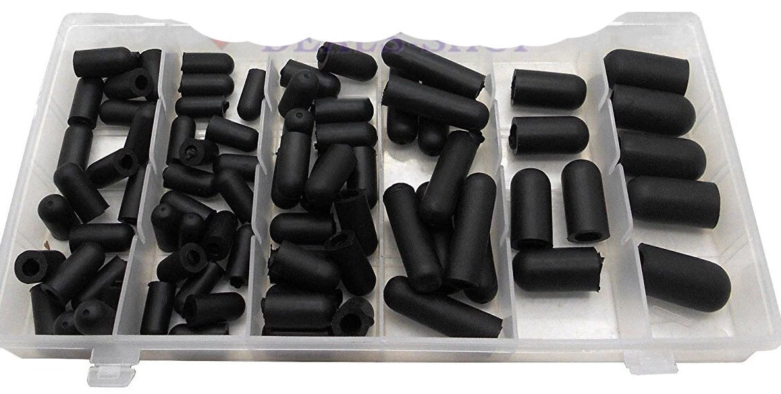 Carburetor & Vacuum Rubber Cap Assortment Kit 5/32" - 3/8" For Auto