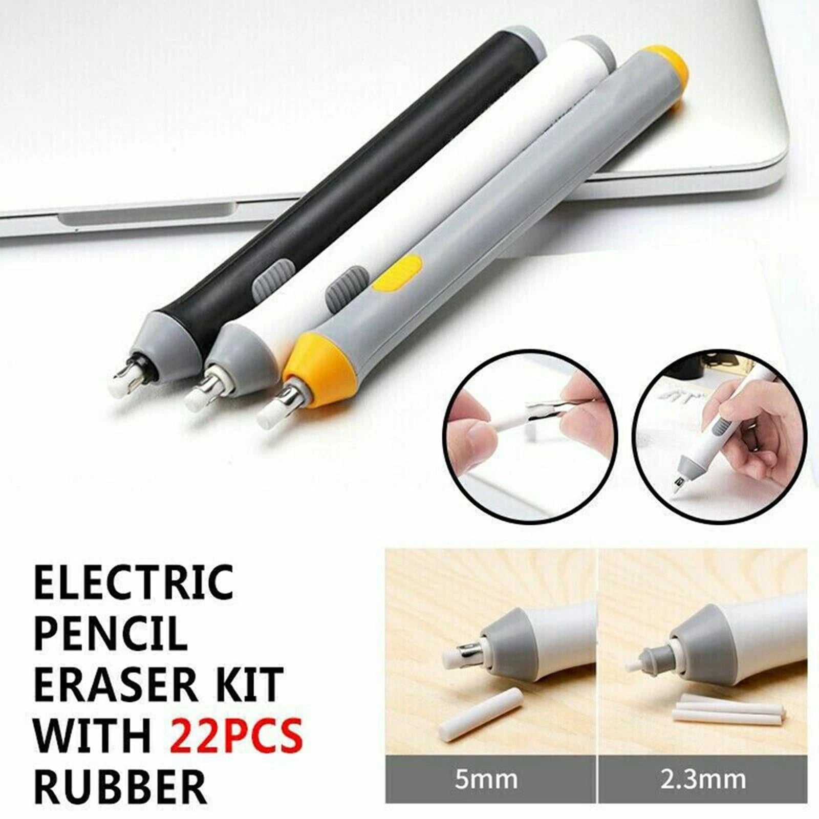 Electric Pencil Eraser Kit Highlights Sketch Drawing With Rubber