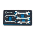 Capri Tools Slim Mini Open End Wrench Set, Sae, 5-piece