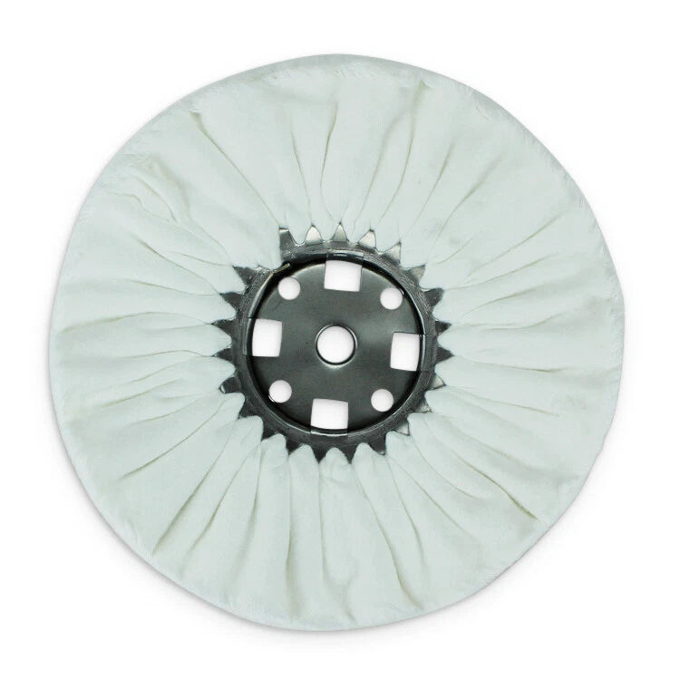 10" White Domet Flannel Airway Polishing Wheel 3" Center Plate x 5/8" Arbor Hole