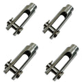 Stainless Steel T316 1/2"-13 Left Handed Threaded Yoke End 2200 Lbs