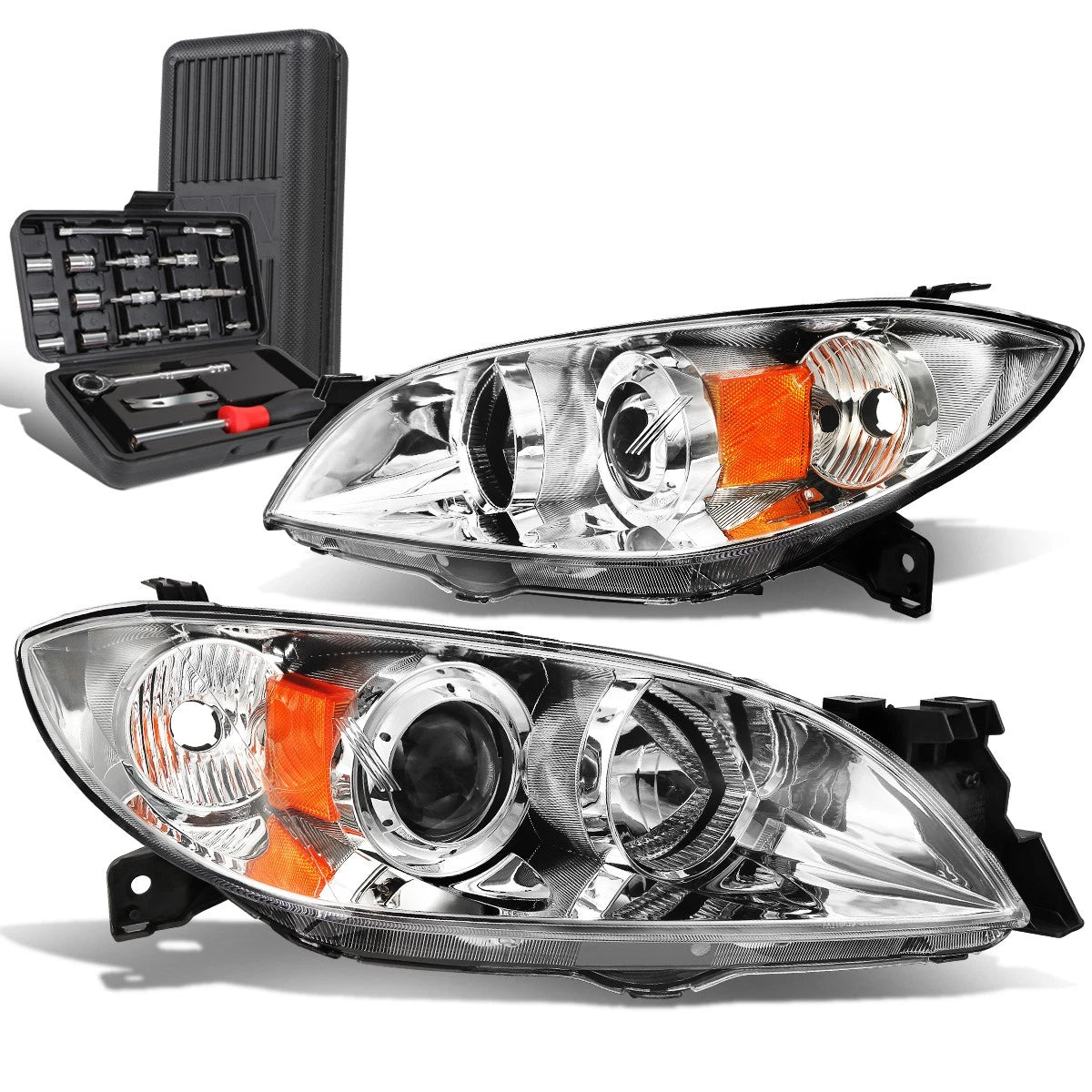 For 2004-2009 Mazda 3 Sedan Chrome/amber Signal | Built Supply Co
