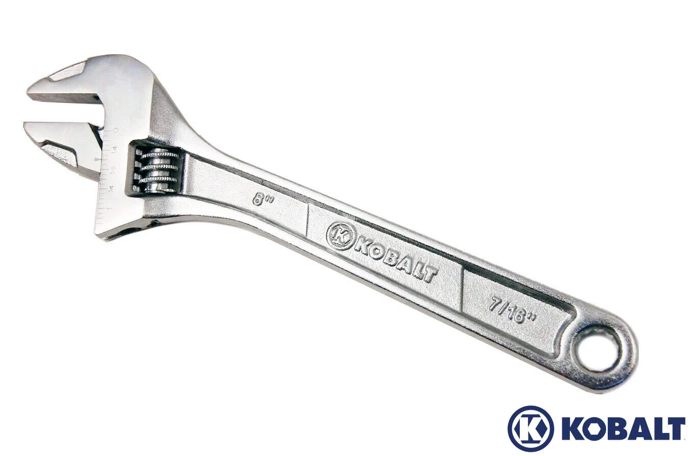Kobalt 8" Cr-v Steel Adjustable Wrench Spanner Shifter Max. 30mm Open