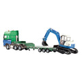 1/50 Cab Rotation Alloy Flatbed Trailer Loaded | Built Supply Co