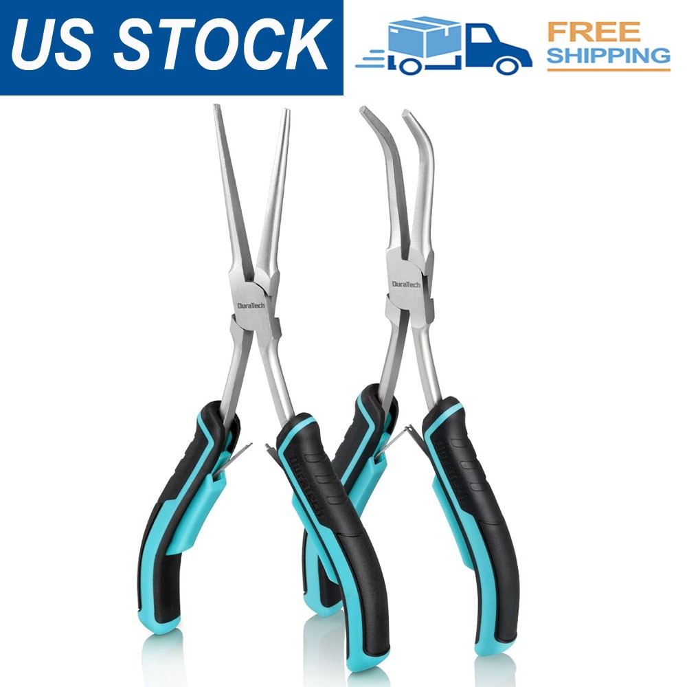 DURATECH 7" Long Reach Needle Nose Pliers Set by DURATECH