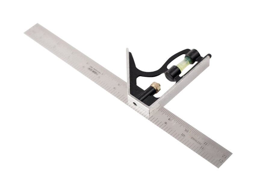 12" Stainless Steel Imperial & Metric Combination Try Square Scriber &