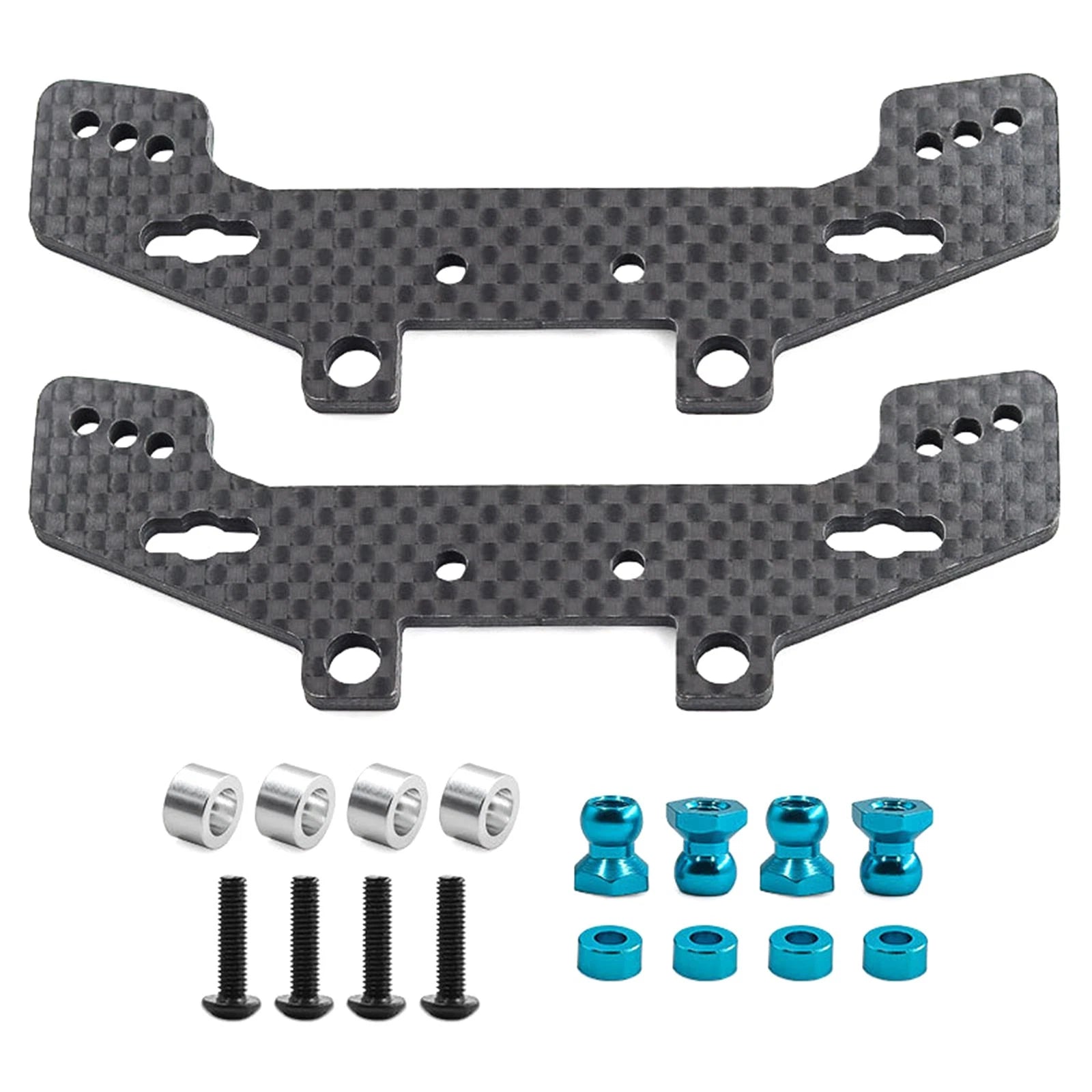 Non-original Carbon Front Rear Shock Tower For Tamiya Tt-02 Tt02r