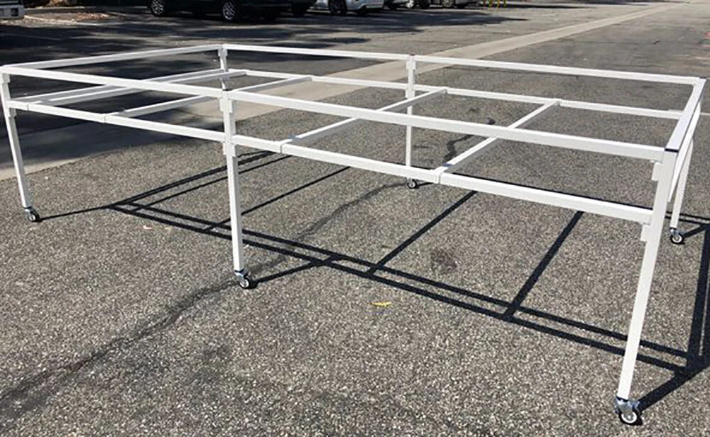 Easy 4' X 8' , 4' X 4' Quick Fit Rolling Flood Table Stand For