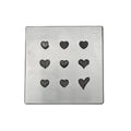 9 Impression Heart Shapes Shot Plate - Silversmith Tools - Jewelry