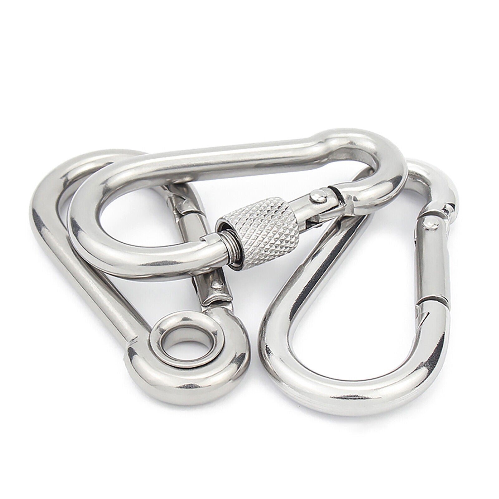 Stainless Steel Carabiner Clip Heavy Duty