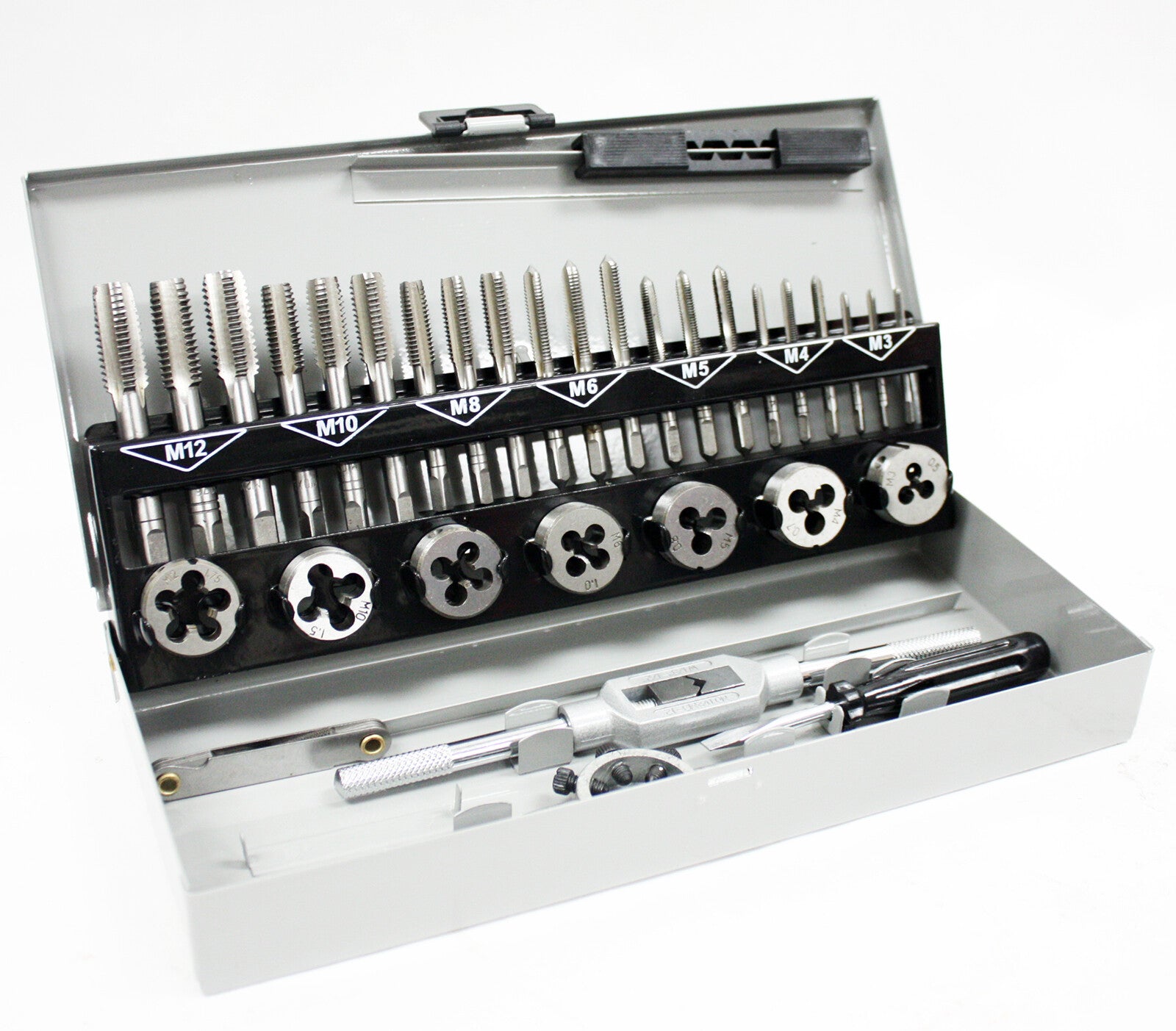 32pc Professional Metric Split Tap & Die Set M3–M12 by Unbranded