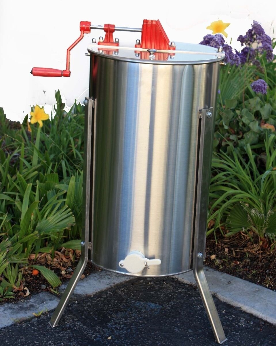Manual 2 Frame Honey Extractor Beekeeping Equipment Honeycomb Spinner Drum Tank