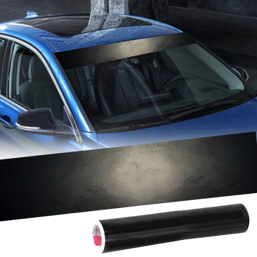 Matte Black Visor Sun Strip Decal Car Windshield Vinyl DIY Sticker