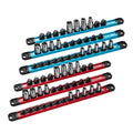 Duratech 1/4” 3/8” 1/2” Aluminum Alloy Socket Rail W/64 Clips