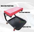 Wide Foam Padded Creeper Seat with Tool Tray by Unbranded