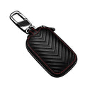 Genuine Leather Car Key Chain Bag Smart Key Holder Cover Remote Fob