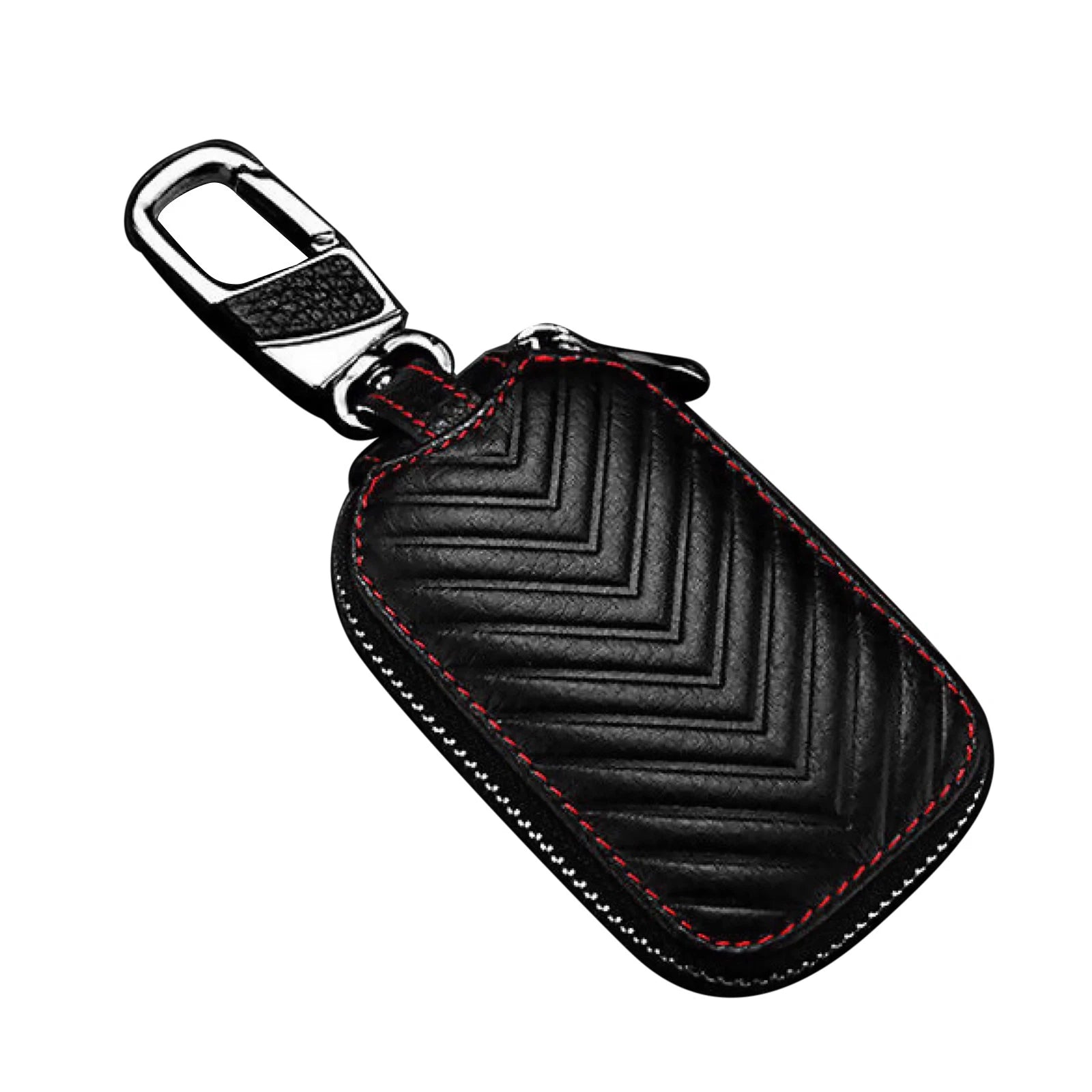Genuine Leather Car Key Chain Bag Smart Key Holder Cover Remote Fob