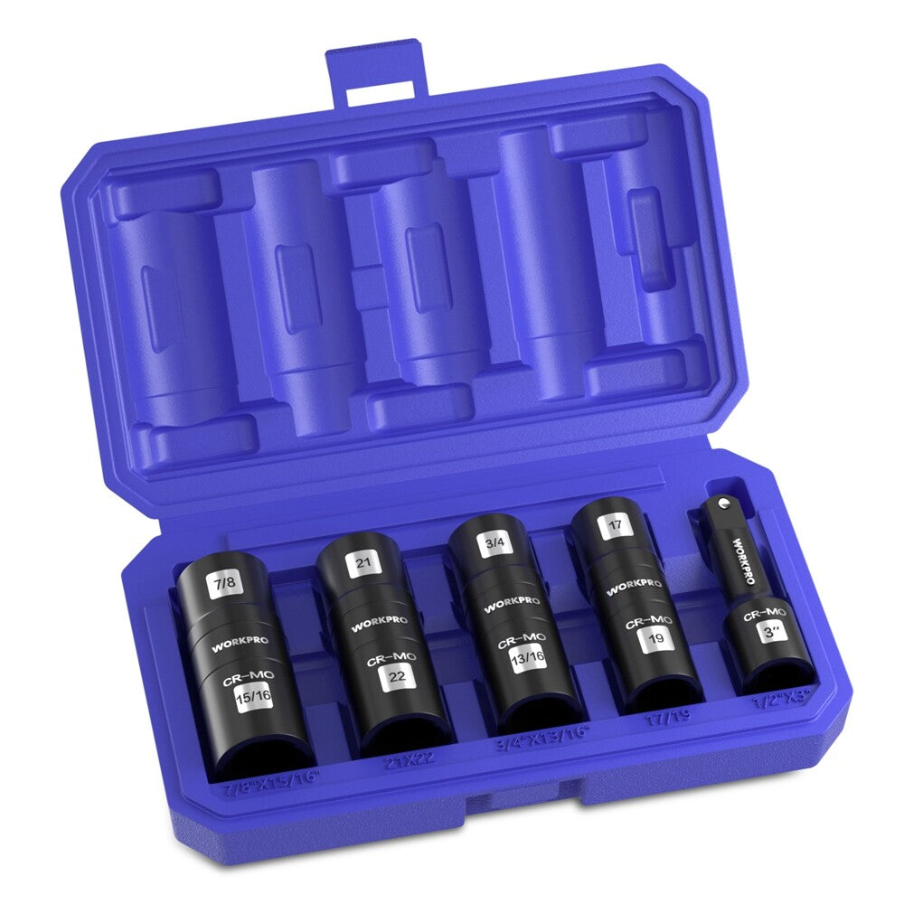 WORKPRO 5PC 1/2" Dr Impact Socket Set Lug Nut Wheel by WORKPRO