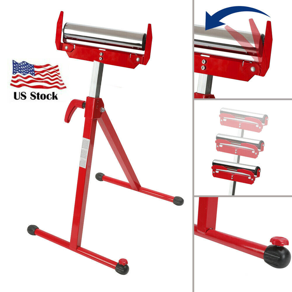 WORKPRO Saw Horse Folding Roller Support Work Stand Carpenter Pipe